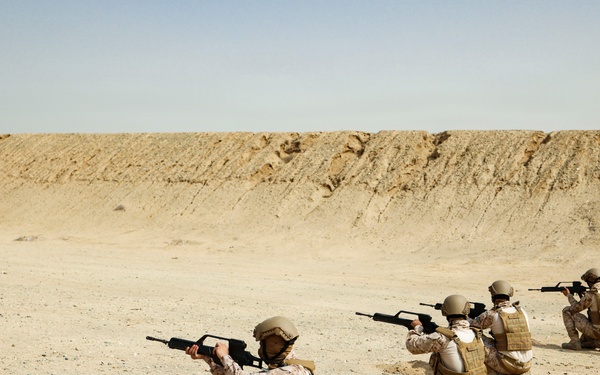 Marines and Sailors with FASTCENT, Saudi marines, participate in exercise Indigo Defender 26