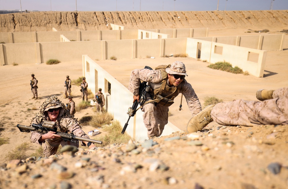 Marines and Sailors with FASTCENT, Saudi marines, participate in exercise Indigo Defender 26
