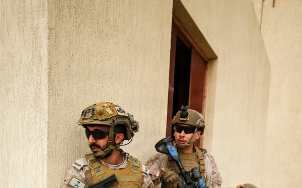 Marines and Sailors with FASTCENT, Saudi marines, participate in exercise Indigo Defender 26
