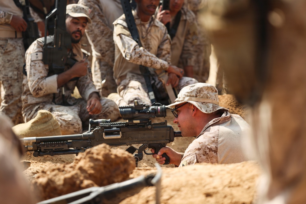 Marines and Sailors with FASTCENT, Saudi marines, participate in exercise Indigo Defender 26