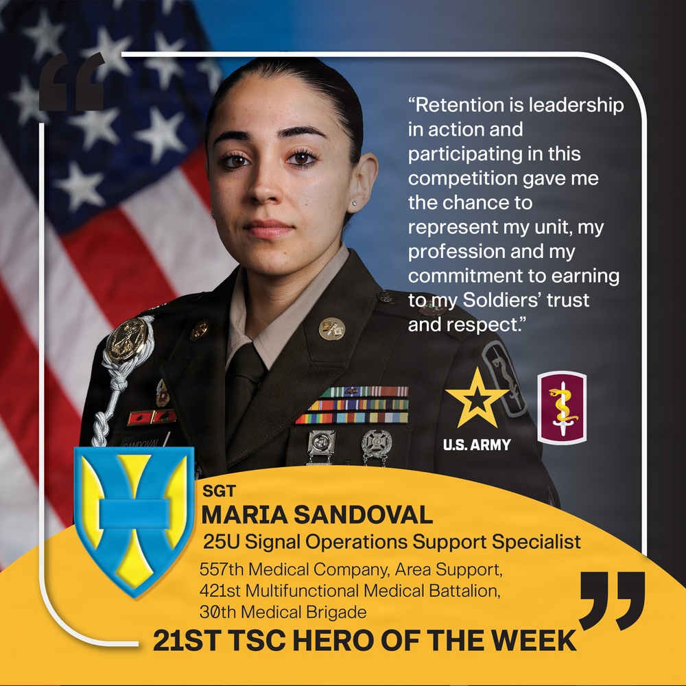 21st TSC Hero of the Week, Sgt. Maria Sandoval