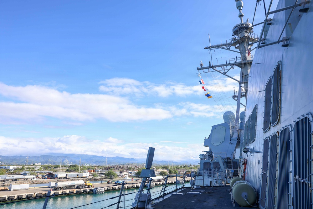 USS Thomas Hudner (DDG 116) Arrives in Ponce, Puerto Rico