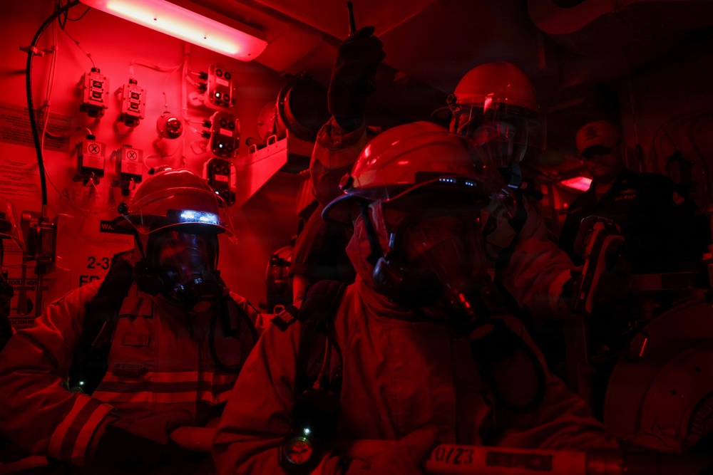 USS Thomas Hudner (DDG 116) Fire Drill
