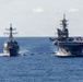 USS Tripoli Refuels USS Rafael Peralta At Sea