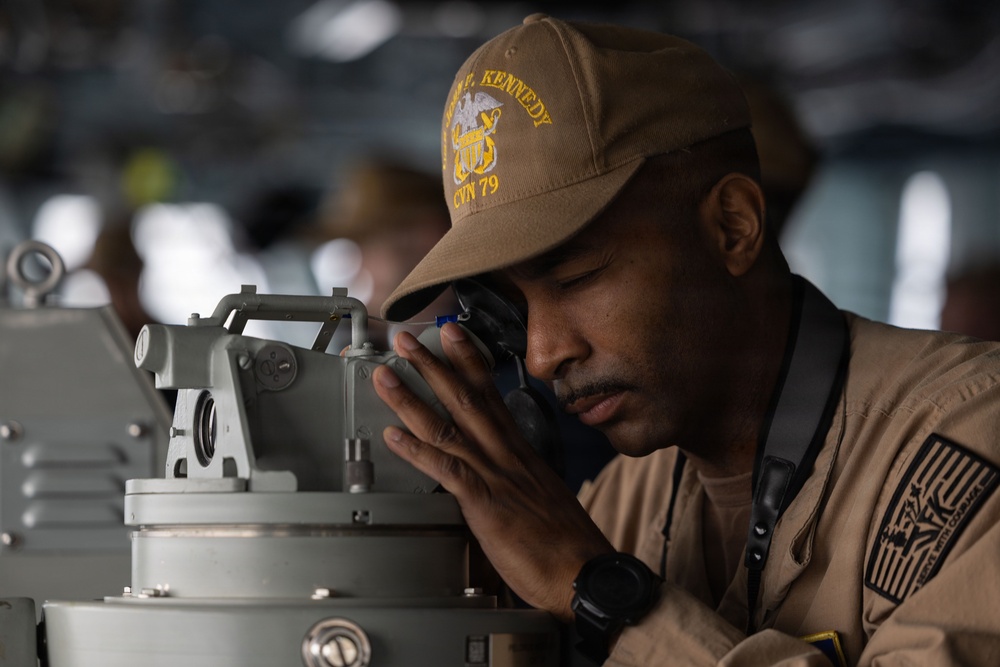 John F. Kennedy Conducts High-Speed Turns During Builder's Trials