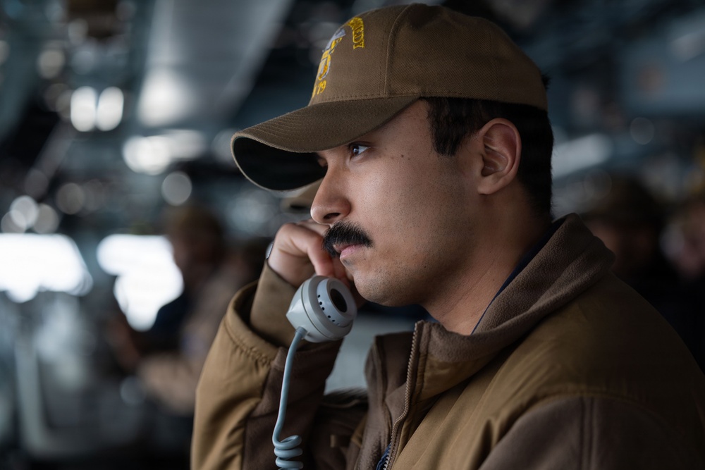 John F. Kennedy Conducts High-Speed Turns During Builder's Trials