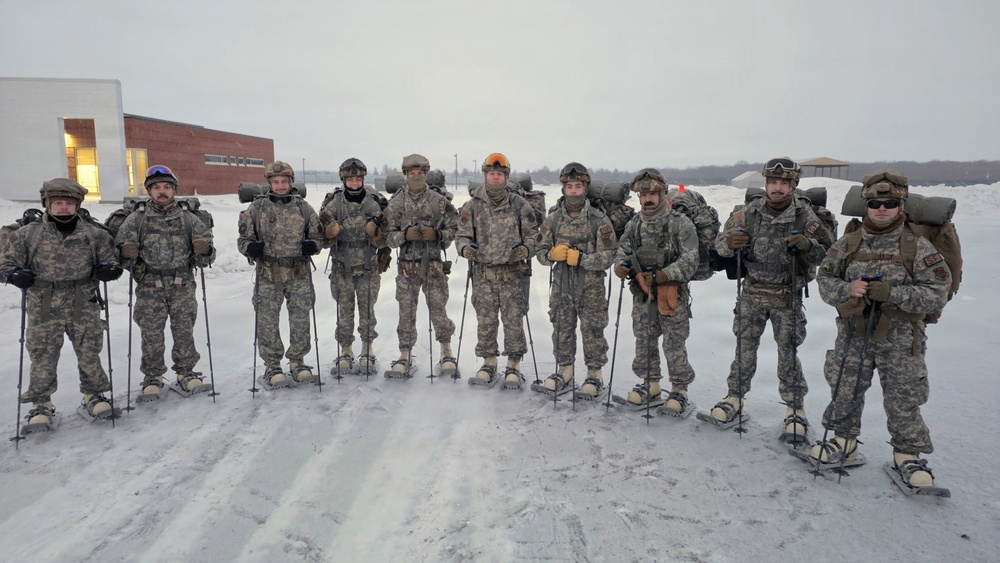 Massachusetts Air National Guardsmen train in freezing conditions during Cold Weather Operations Course