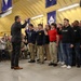 Secretary of War Pete Hegseth administers the oath of enlistment military recruits in Rhode Island