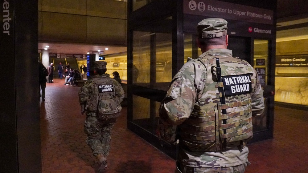 Florida National Guard Patrol Metro Center Station