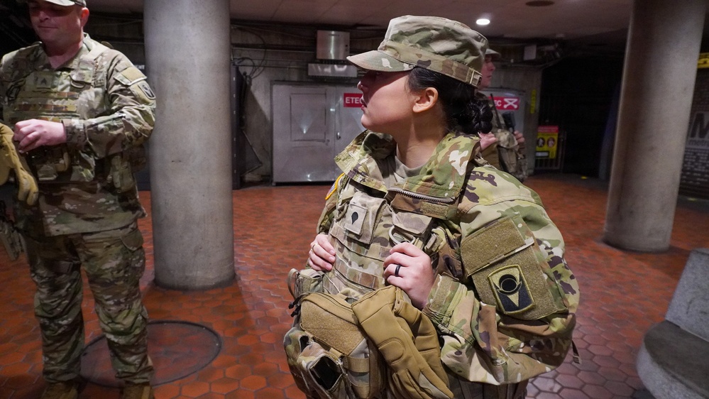 Florida National Guard Patrol Metro Center Station