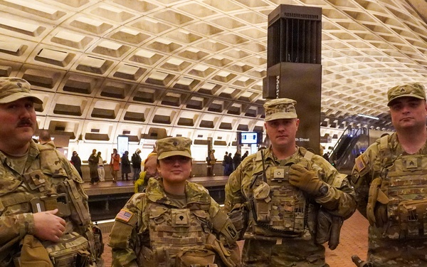 Florida National Guard Patrol Metro Center Station