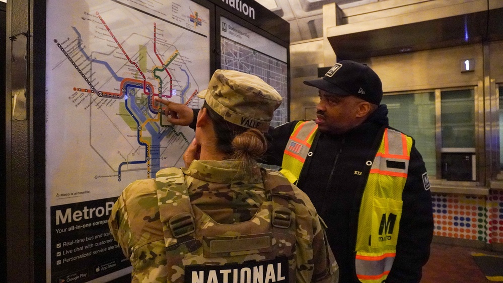 Florida National Guard Patrol Metro Center Station