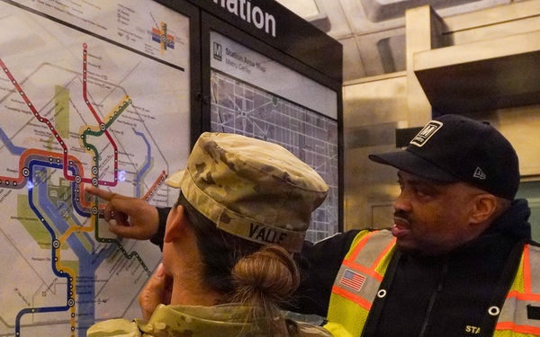 Florida National Guard Patrol Metro Center Station