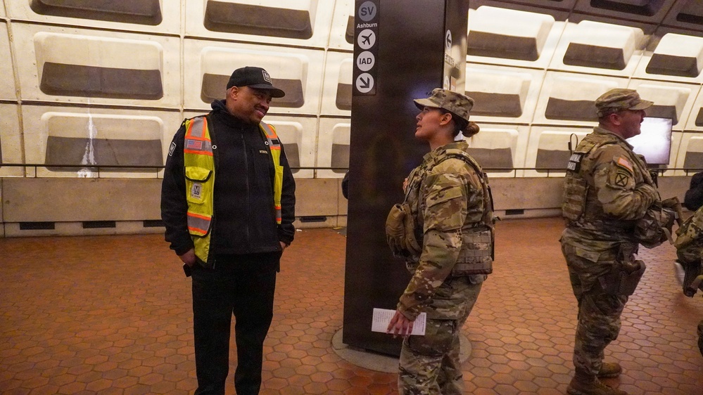 Florida National Guard Patrol Metro Center Station