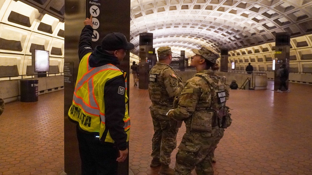 Florida National Guard Patrol Metro Center Station
