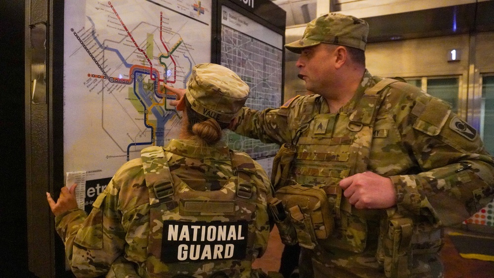 Florida National Guard Patrol Metro Center Station