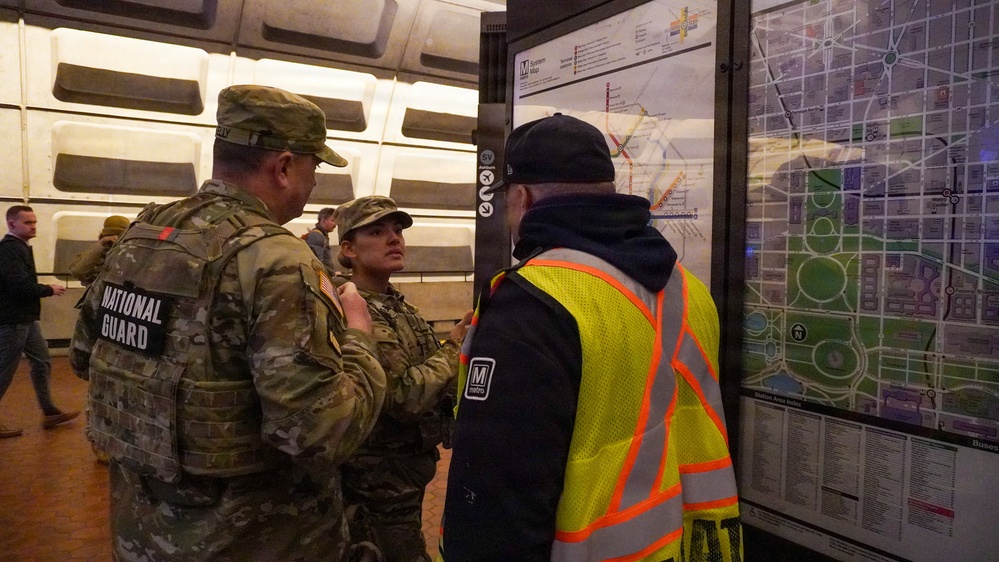Florida National Guard Patrol Metro Center Station