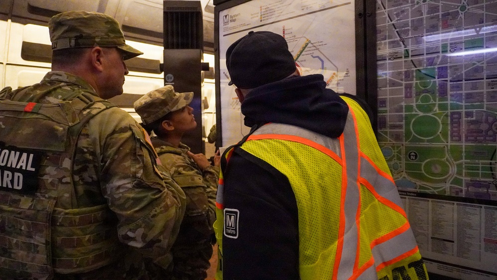 Florida National Guard Patrol Metro Center Station