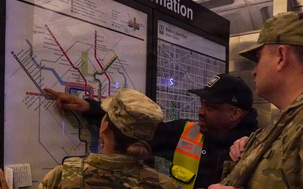 Florida National Guard Patrol Metro Center Station