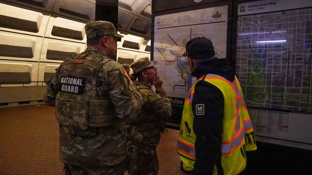Florida National Guard Patrol Metro Center Station