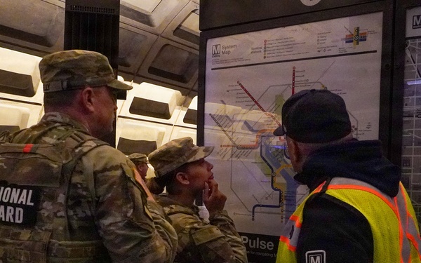 Florida National Guard Patrol Metro Center Station
