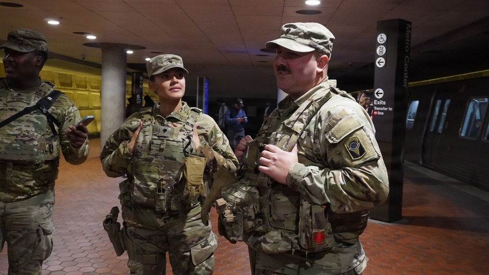 Florida National Guard Patrol Metro Center Station