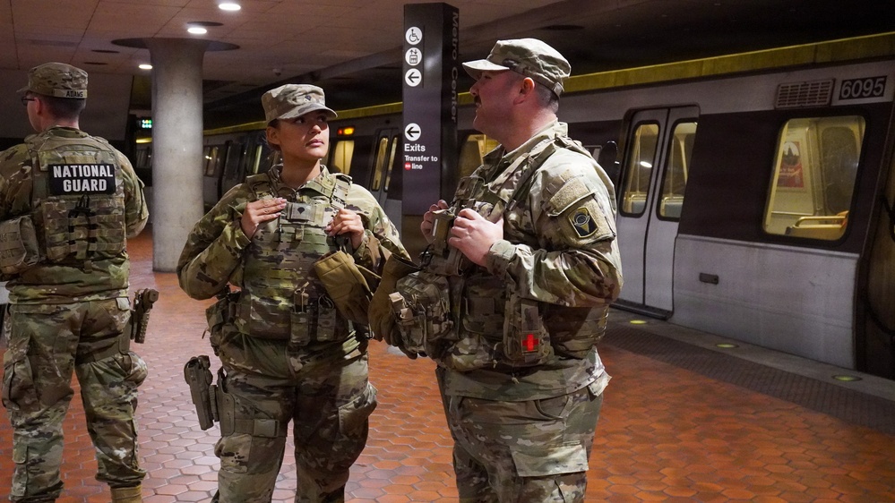 Florida National Guard Patrol Metro Center Station