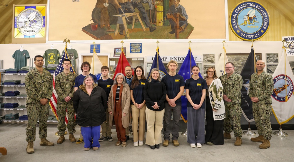 Secretary of War Pete Hegseth administers the oath of enlistment military recruits in Rhode Island