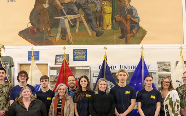 Secretary of War Pete Hegseth administers the oath of enlistment military recruits in Rhode Island