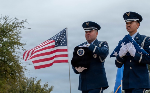 Dyess Honor Guard: Folding the flag with honor