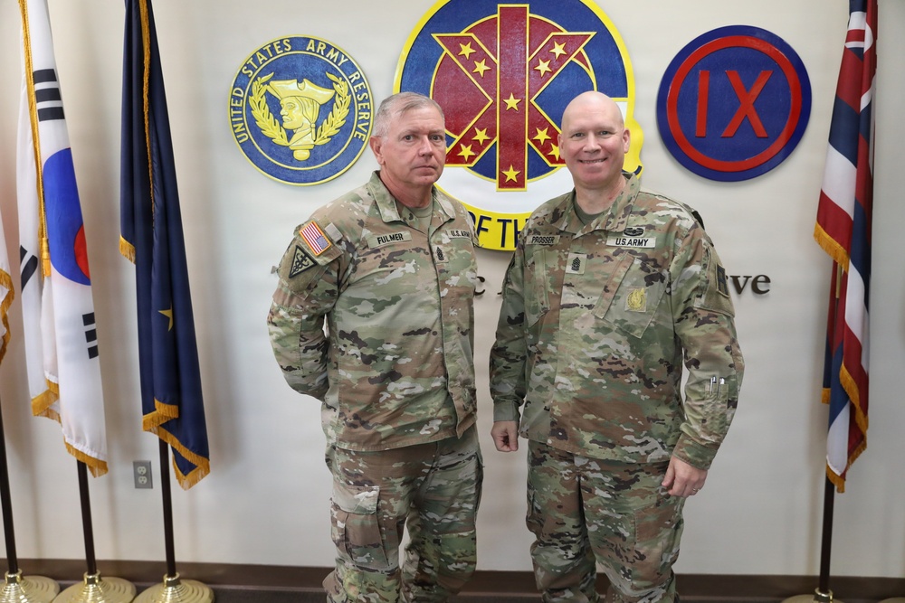 First Army CSM Meets with 9th MSC CSM to Strengthen Readiness and Support Efforts
