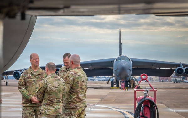 Global Strike Command Team Visits 2 BW to Engage with Airmen, B-52 Mission