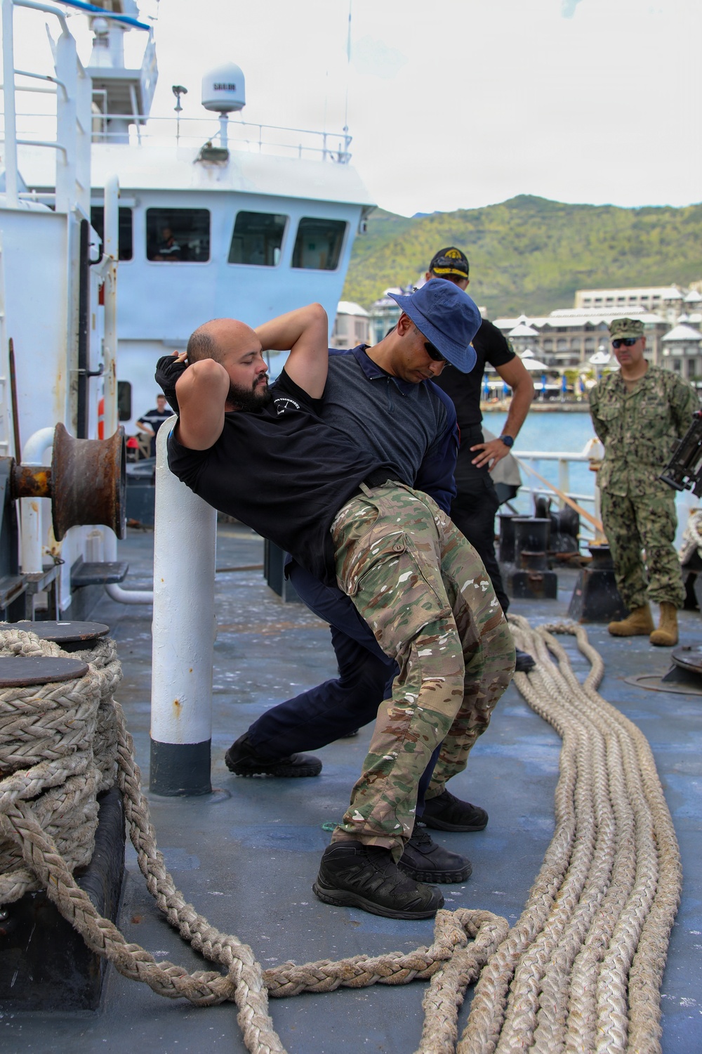 Partner nations participate in visit, board, search and seizure training in Port Louis, Mauritius