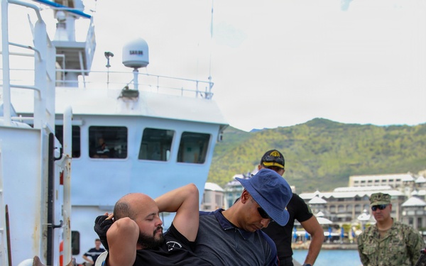 Partner nations participate in visit, board, search and seizure training in Port Louis, Mauritius