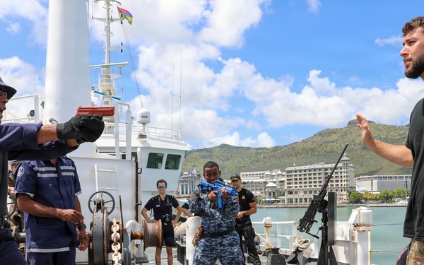 Partner nations participate in visit, board, search and seizure training in Port Louis, Mauritius