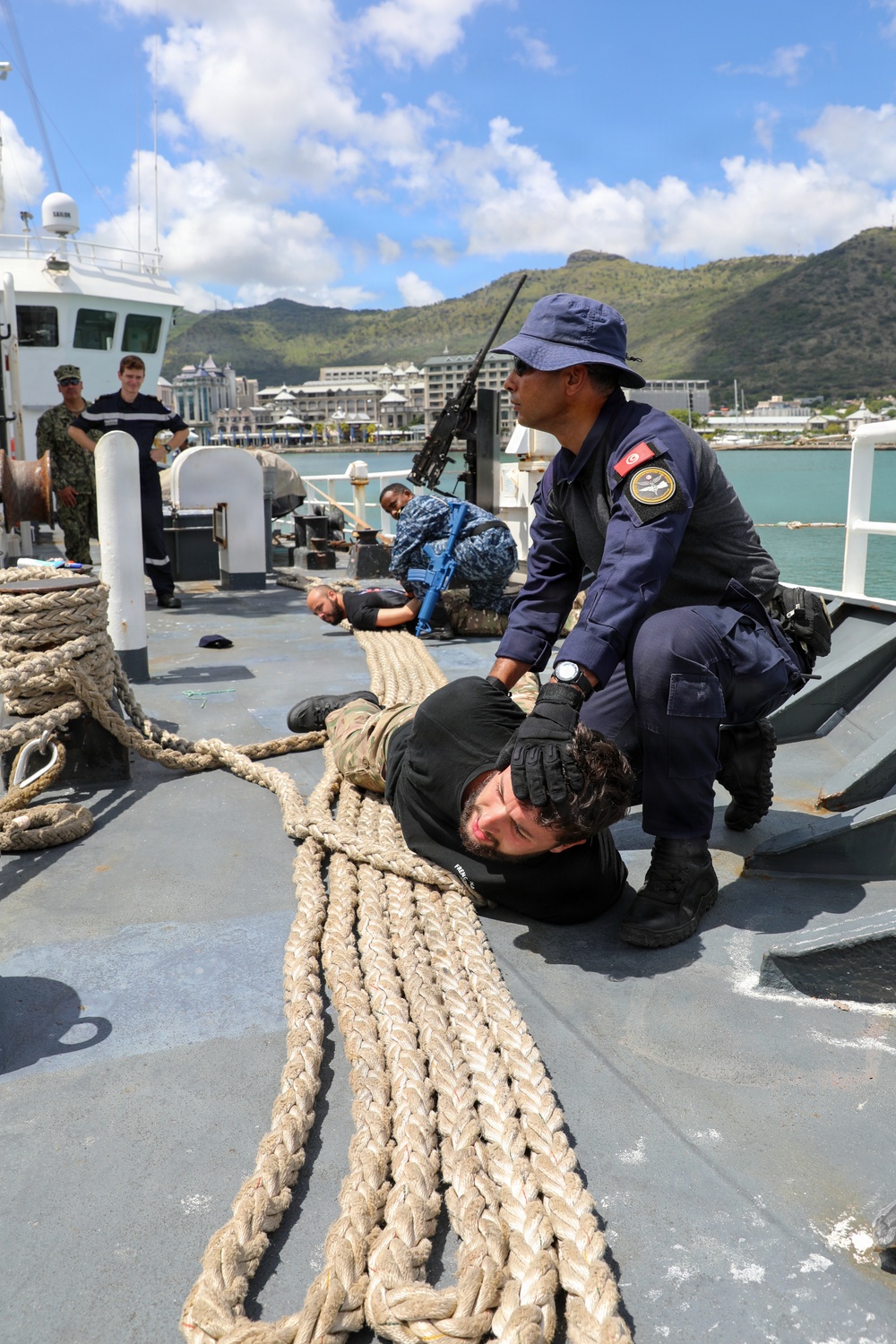 Partner nations participate in visit, board, search and seizure training in Port Louis, Mauritius