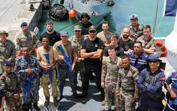 Partner nations participate in visit, board, search and seizure training in Port Louis, Mauritius