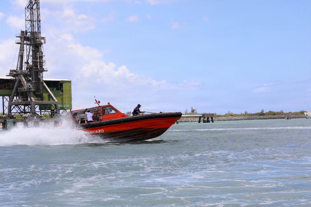 Partner nations participate in man overboard training in Port Louis, Mauritius