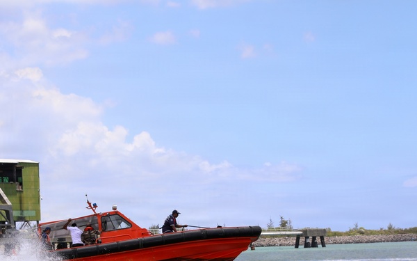 Partner nations participate in man overboard training in Port Louis, Mauritius
