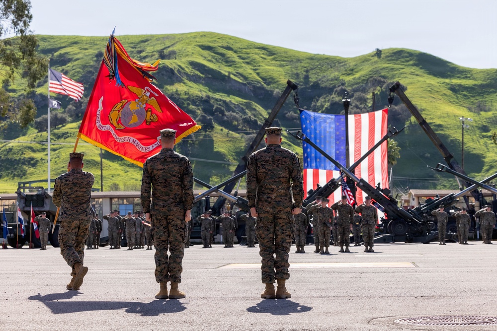 1st Bn., 11th Marines holds change of command ceremony