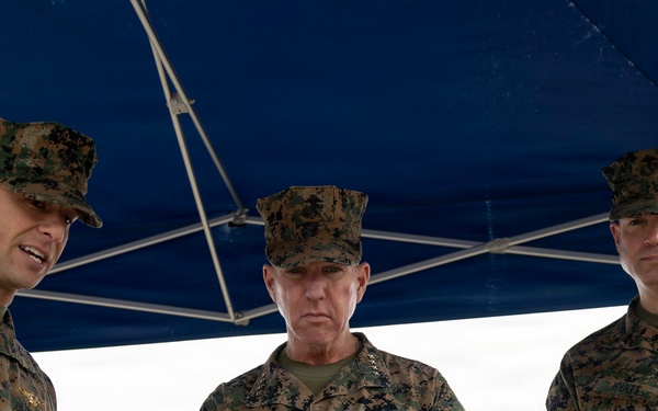 The Commandant, Gen. Eric M. Smith visits with 11th MEU Marines, Sailors