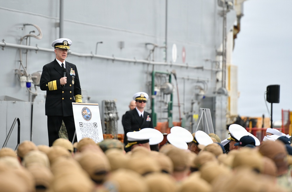 Chief of Naval Operations Adm. Daryl Caudle Hosts All Hands Call