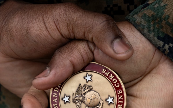 The Commandant, Gen. Eric M. Smith visits with 11th MEU Marines, Sailors