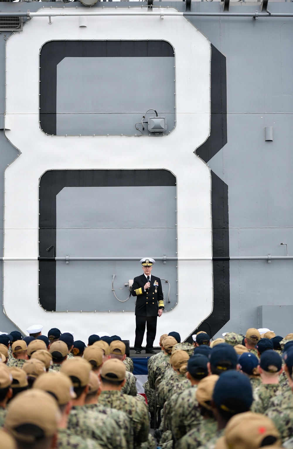 Chief of Naval Operations Adm. Daryl Caudle Hosts All Hands Call
