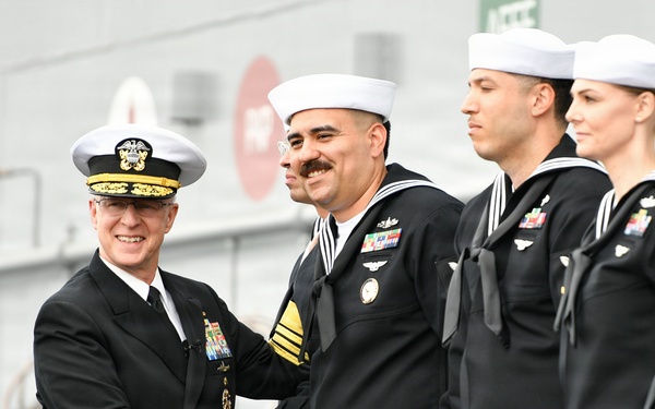 Chief of Naval Operations Adm. Daryl Caudle Hosts All Hands Call