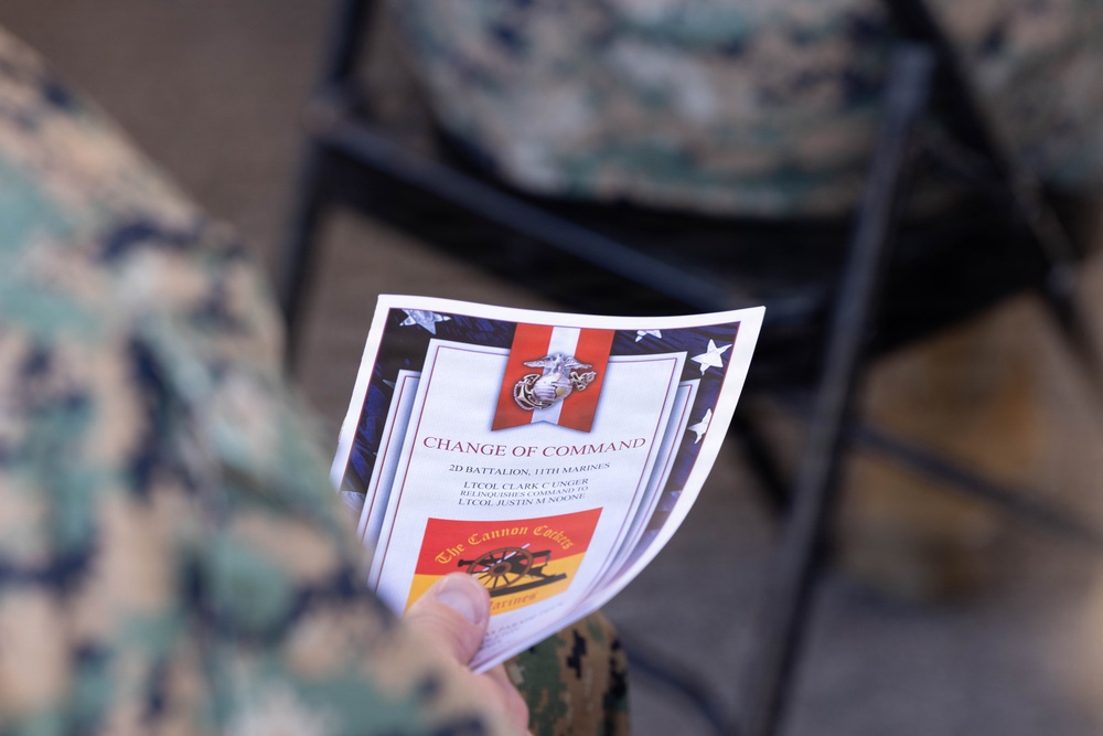 2nd Bn., 11th Marines holds change of command ceremony