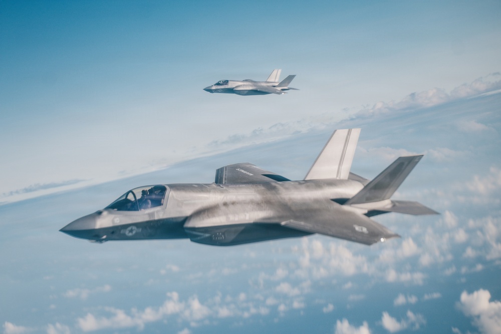USMC F-35s refuel with the 71st ERS over SOUTHCOM AOR