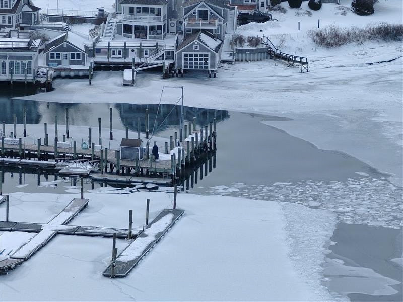 Coast Guard Station Chatham shares imagery during a UAS fly over in Harwich, Massachusetts