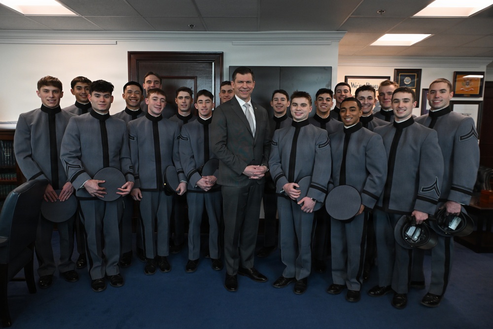 USMA Men's Gymnastics Team Visits The Pentagon