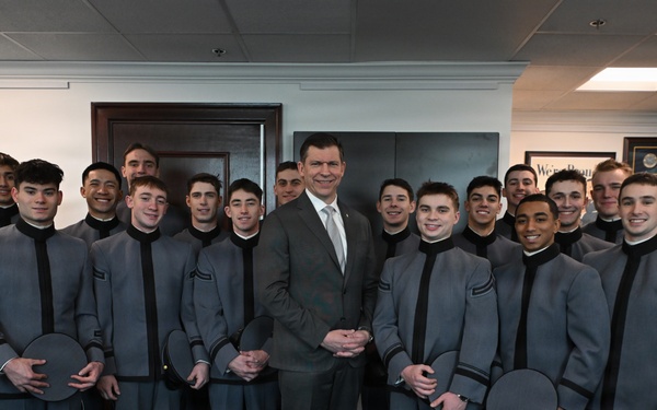 USMA Men's Gymnastics Team Visits The Pentagon